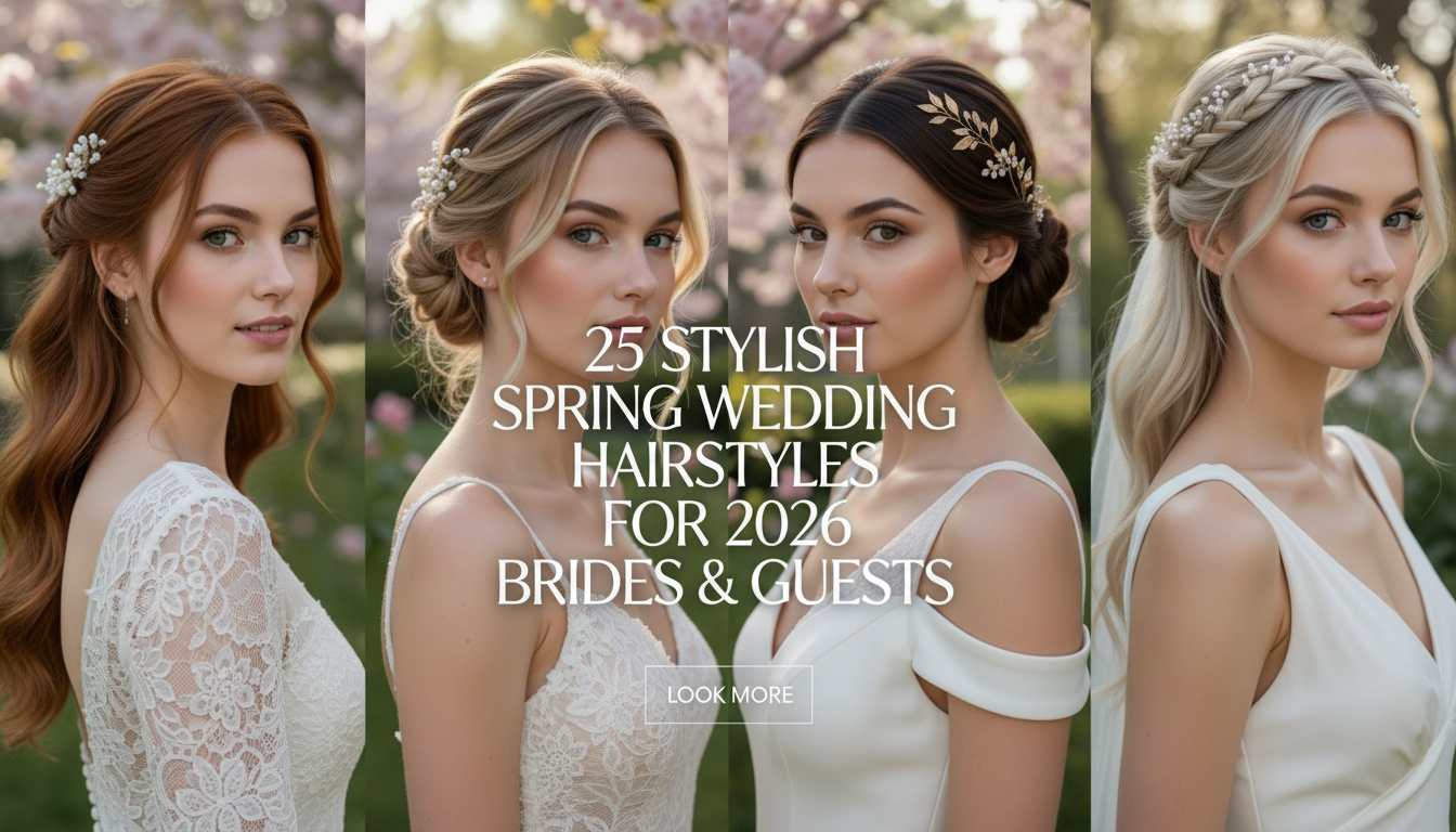 Spring Wedding Hair 2026: 25 Beautiful Styles for Bride, Guest & Bridesmaid 3 spring wedding hair
