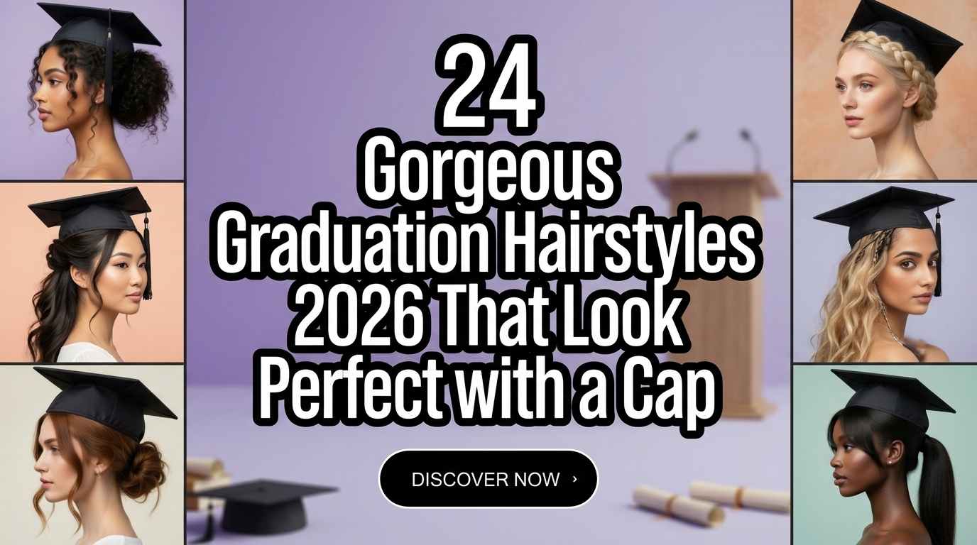 graduation hairstyles cap