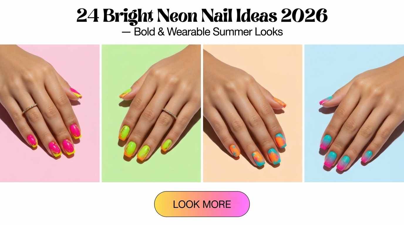 neon summer nail