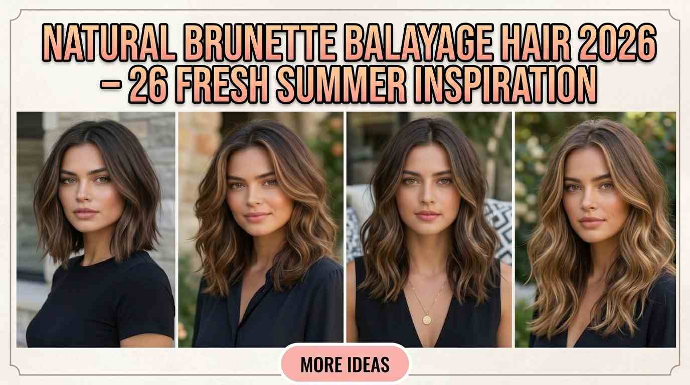 26 Brunette Balayage Hair Ideas 2026 – Fresh & Effortless Summer Looks 3 brunette balayage hair