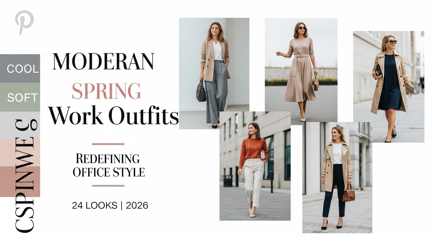 24 Modern Spring Work Outfits 2026 That Redefine Office Style 8 modern spring work