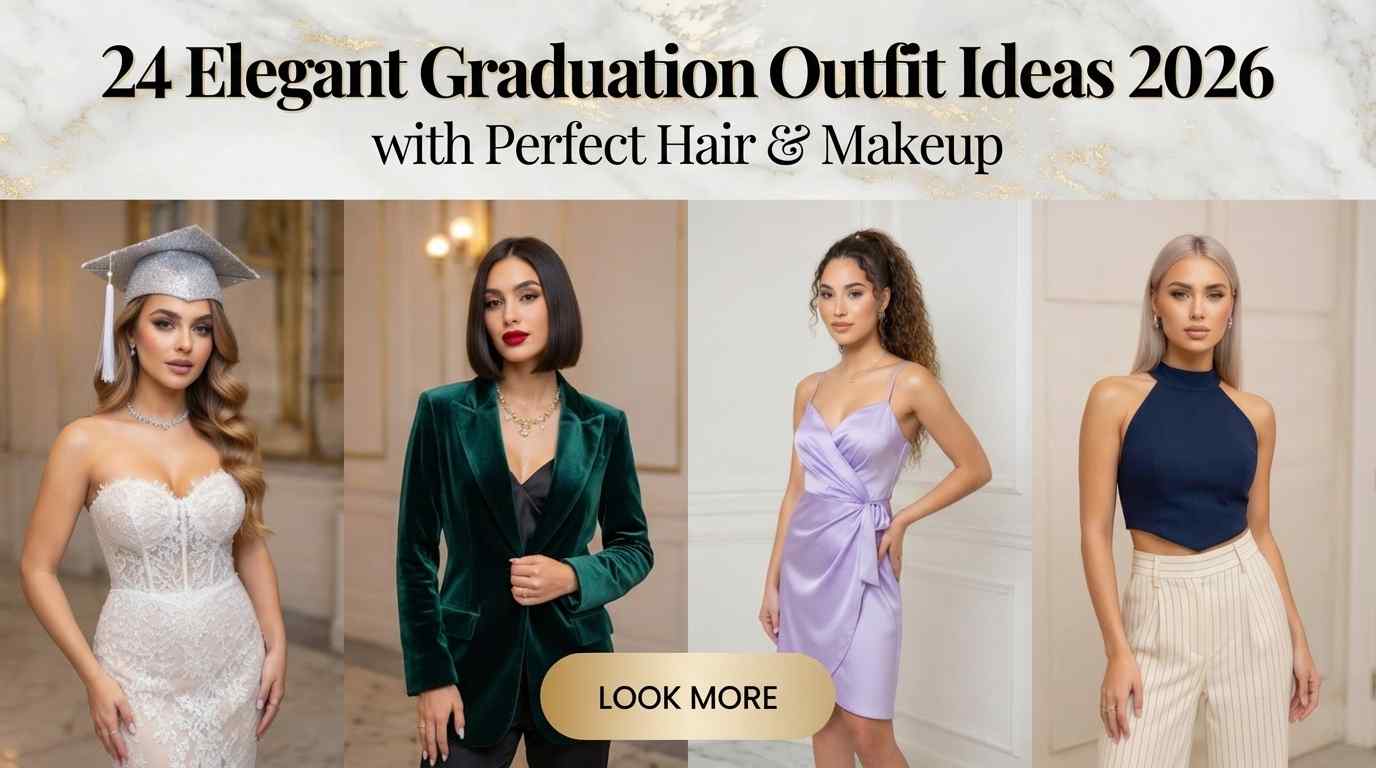 24 Graduation Day Looks 2026 – Outfit, Hair & Makeup Ideas to Try 6 graduation day looks