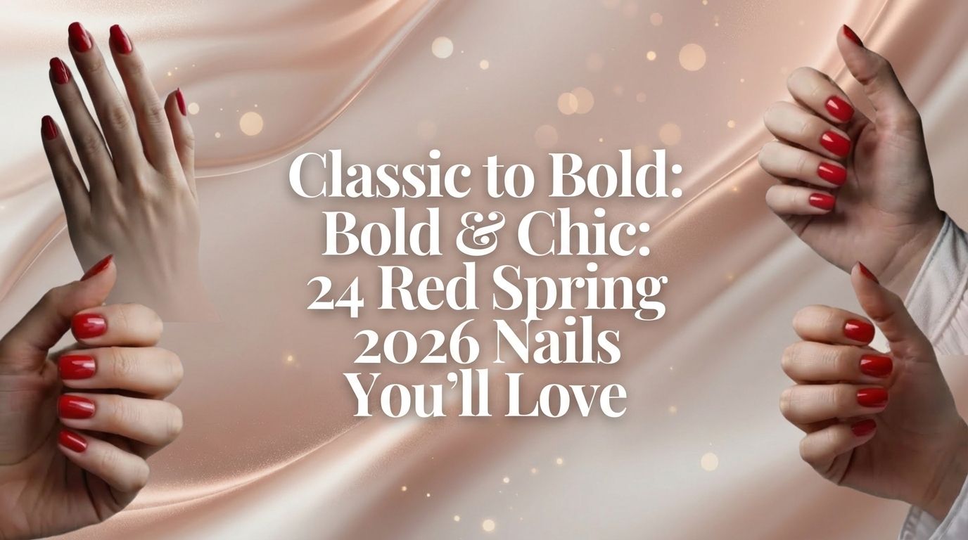 trendy red nails
