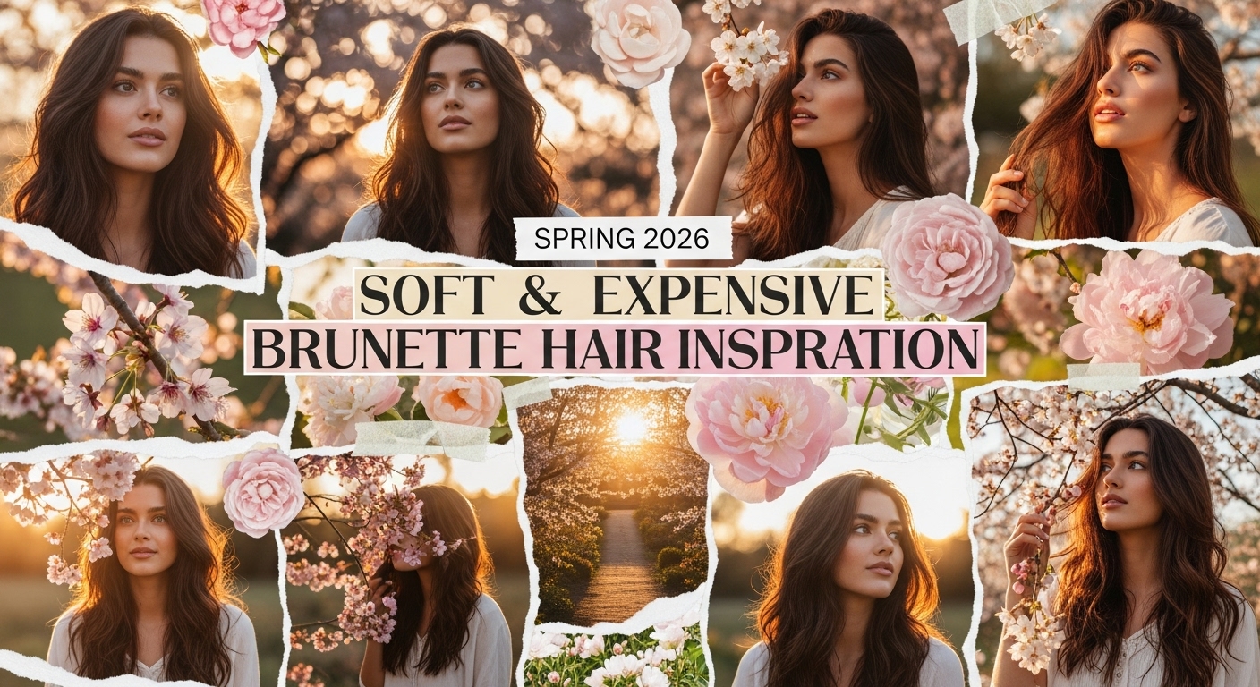warm spring brunette