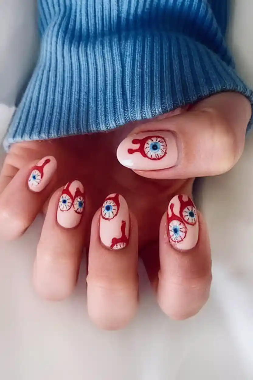 simple halloween nails