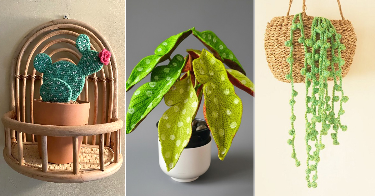 12 Free Crochet Houseplant Patterns for Plant Lovers 3 free crochet houseplant