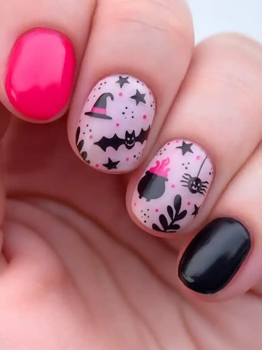 halloween nails short
