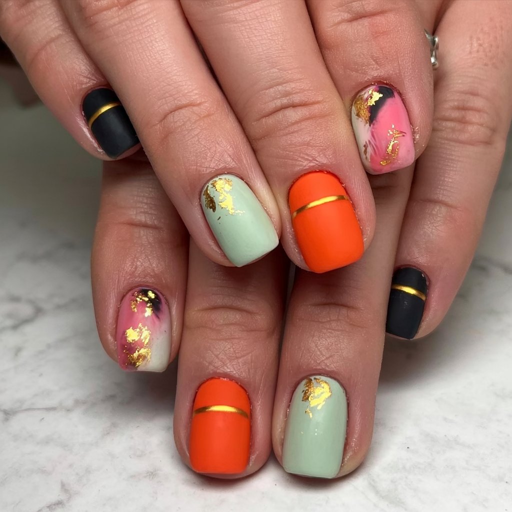 fall matte nails