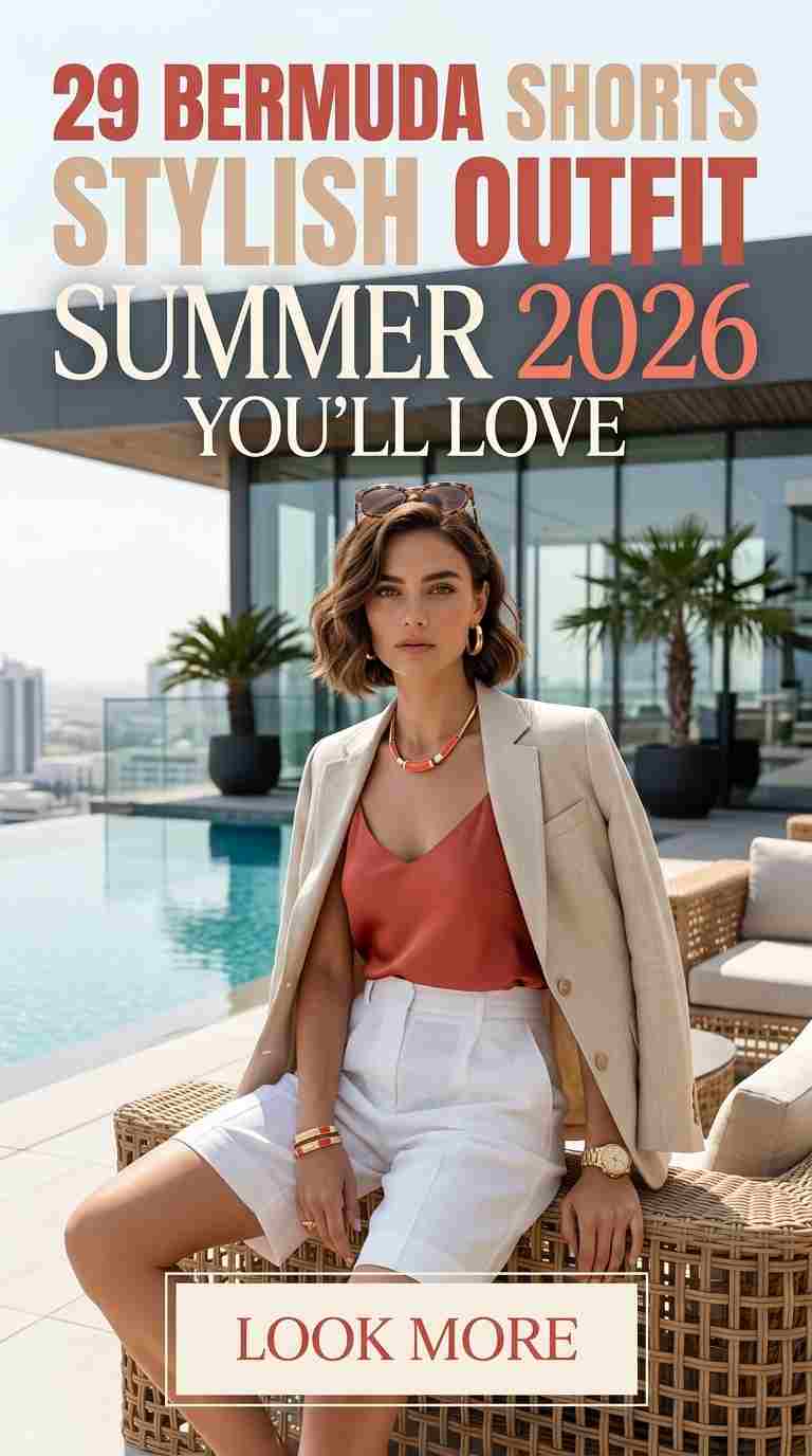What to Wear with Bermuda Shorts Summer 2026 – 29 Stylish Outfit Ideas You’ll Love 9 wear bermuda shorts