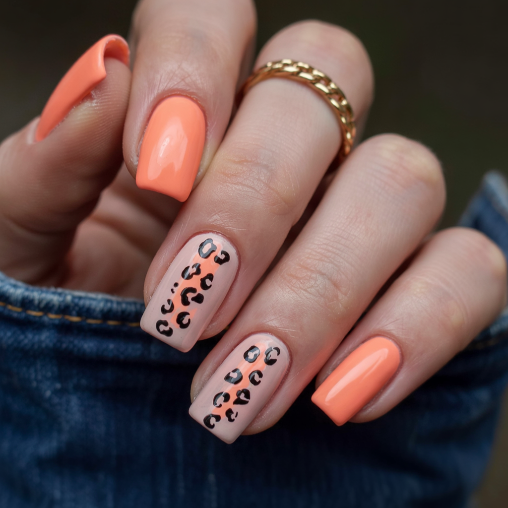 21 Fall Cheetah Nail Ideas for 2025 That Are Bold, Chic, and Totally You 2 fall cheetah nail