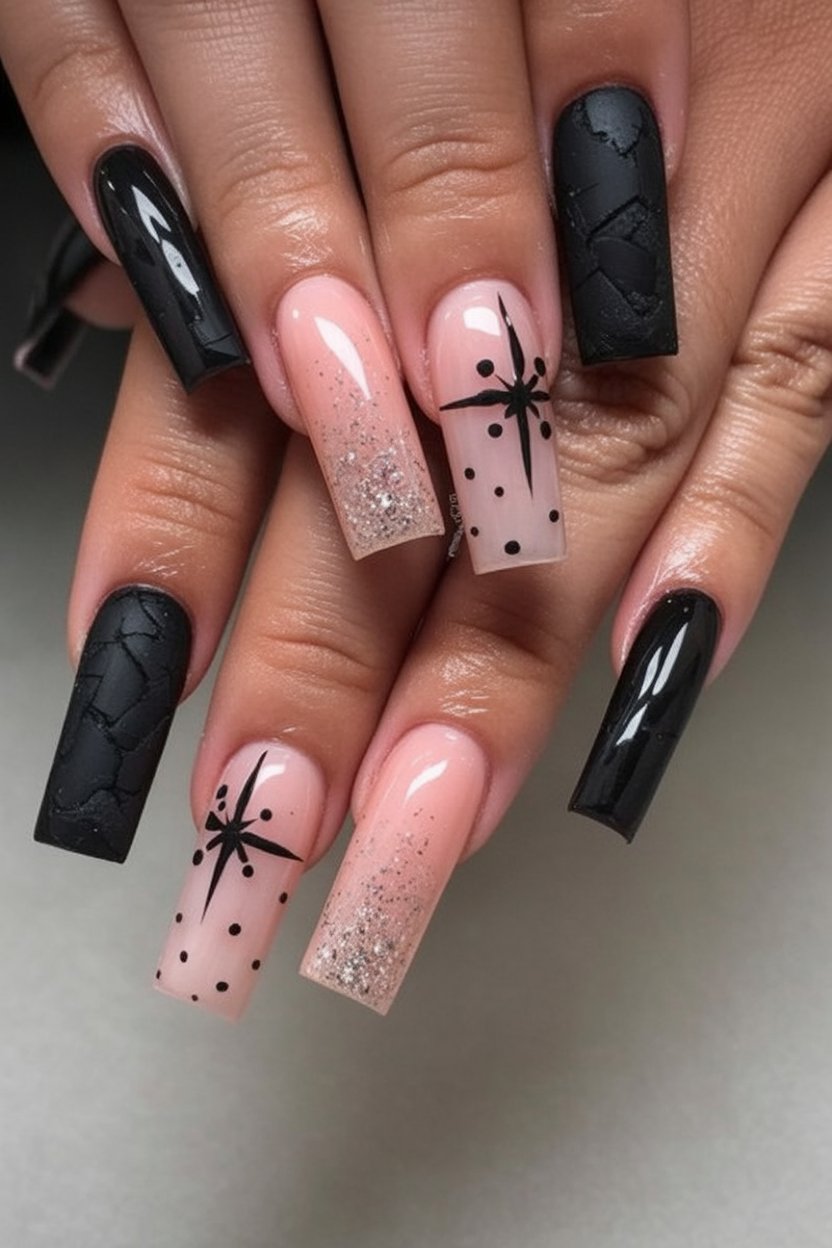 22 Black Winter Nails 2025-2026 Ideas for Chic Seasonal Glam 3 black winter nails
