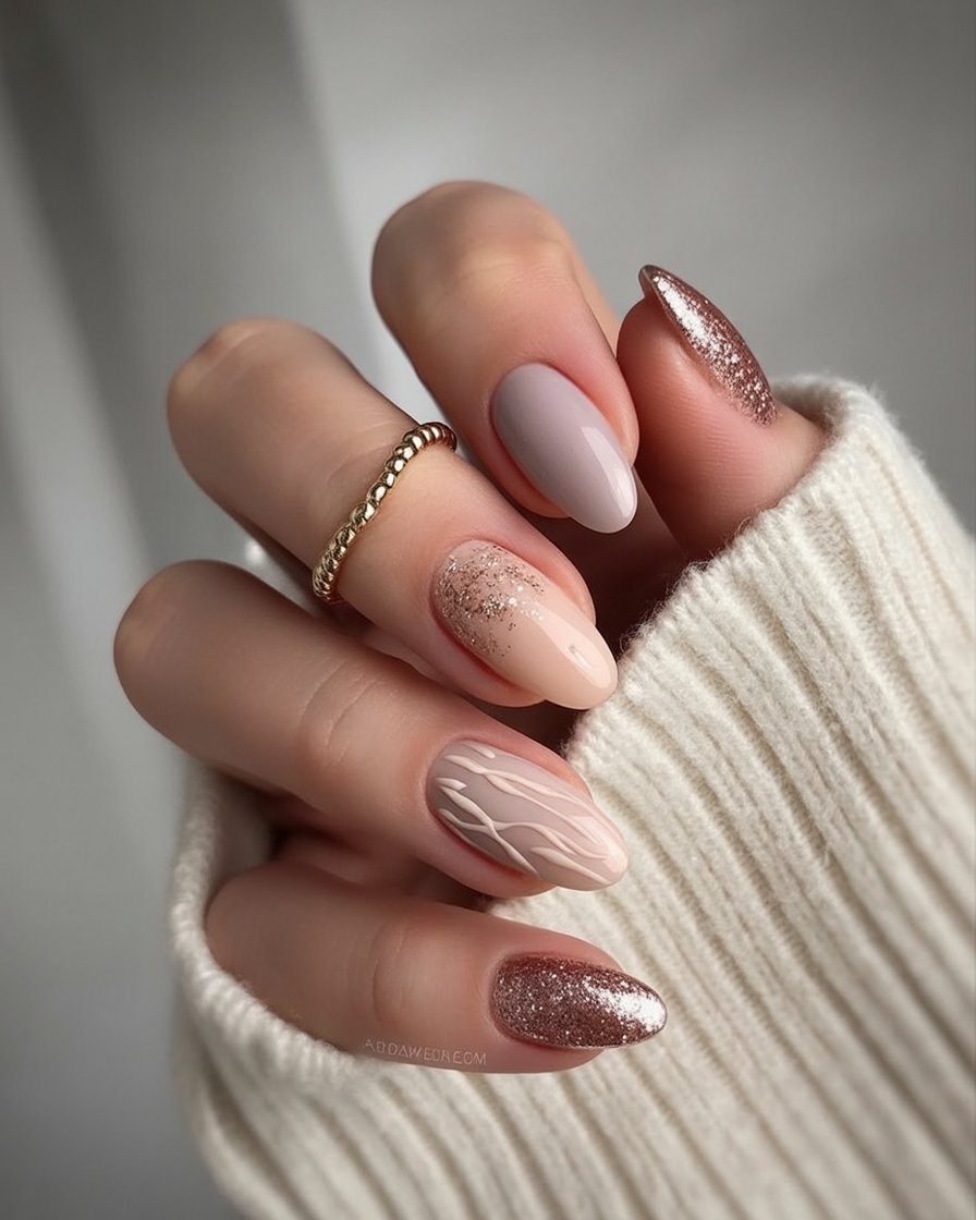 21 Neutral Winter Nails Ideas for 2025-2026 to Stay Stylish and Cozy 9 neutral winter nails
