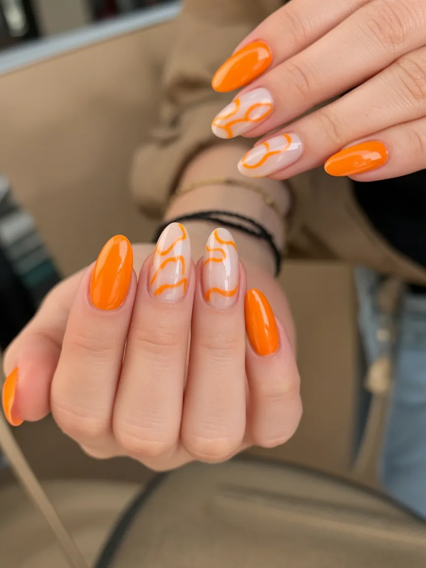 bright orange spring
