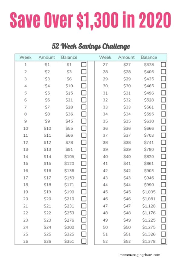 52-Week Money Challenge + Other Money Challenges to Save Money Fast 2 52 week money challenge.jpg