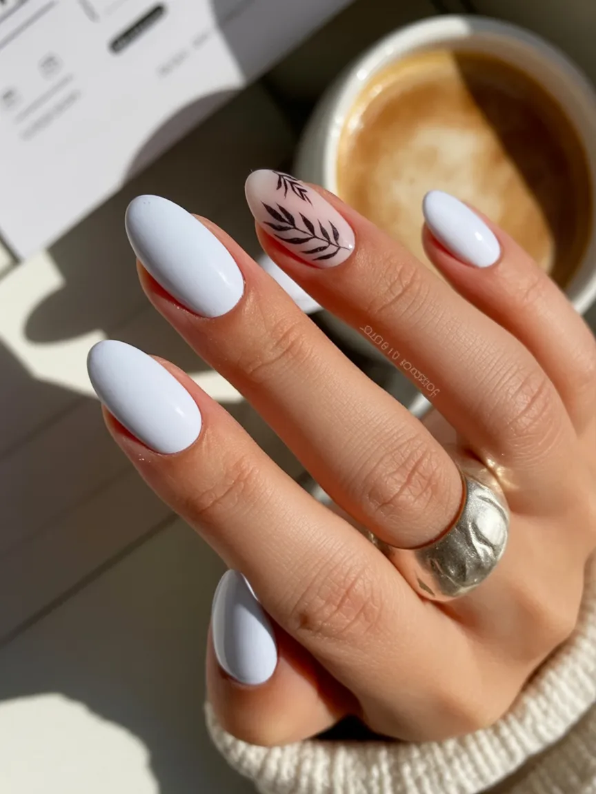 white spring nails