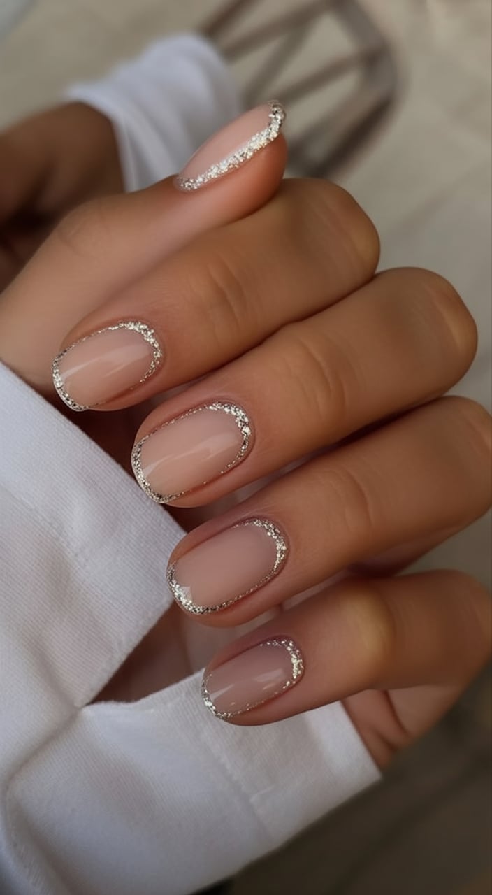 Nude Christmas Nails 2025: 20 Elegant and Festive Ideas 6 nude christmas nails