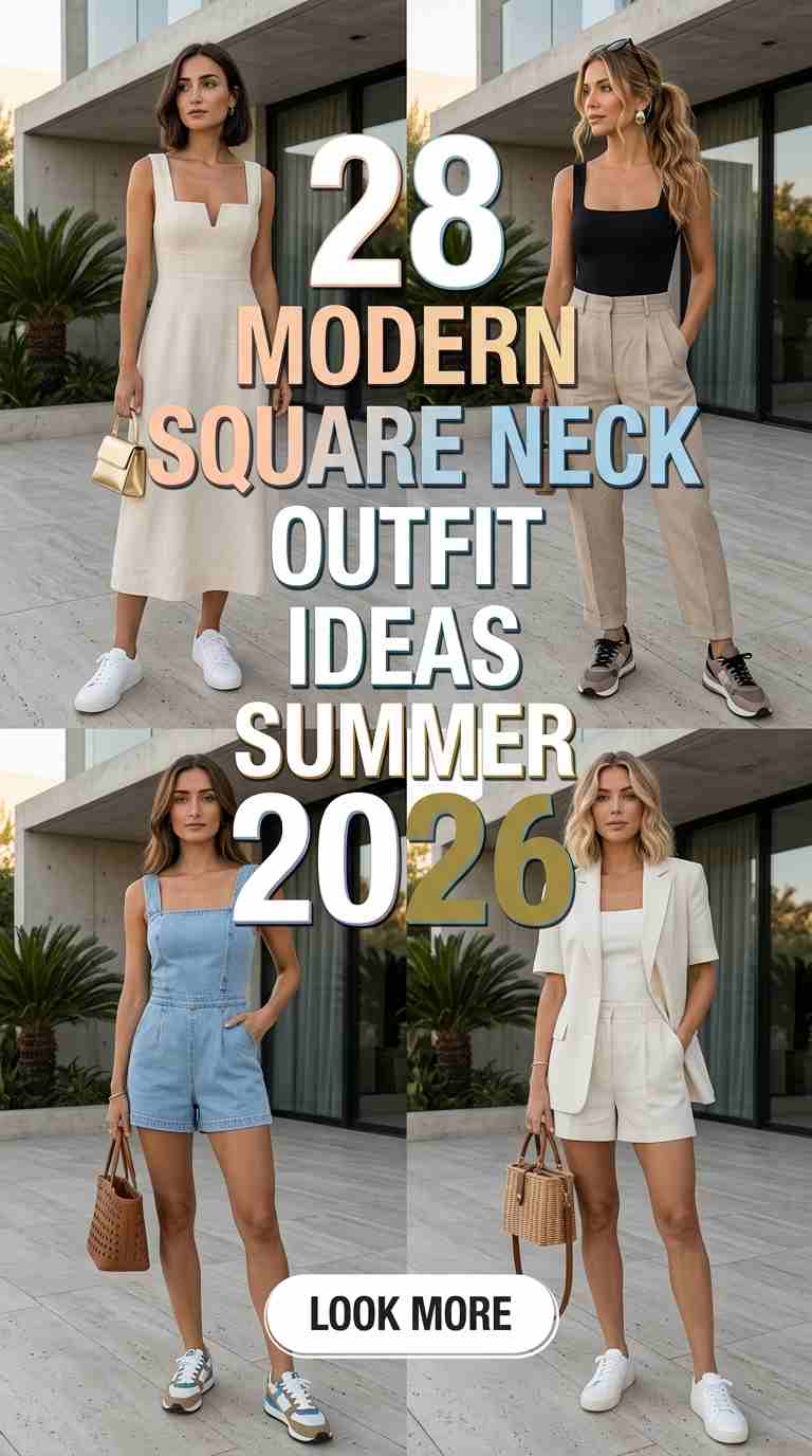 Chic Summer Square Neck Outfits 2026 – 28 Looks You’ll Love 6 chic summer square
