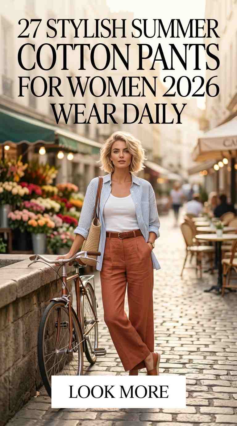 27 Stylish Summer Cotton Pants for Women 2026 You’ll Want to Wear Daily 10 stylish summer cotton