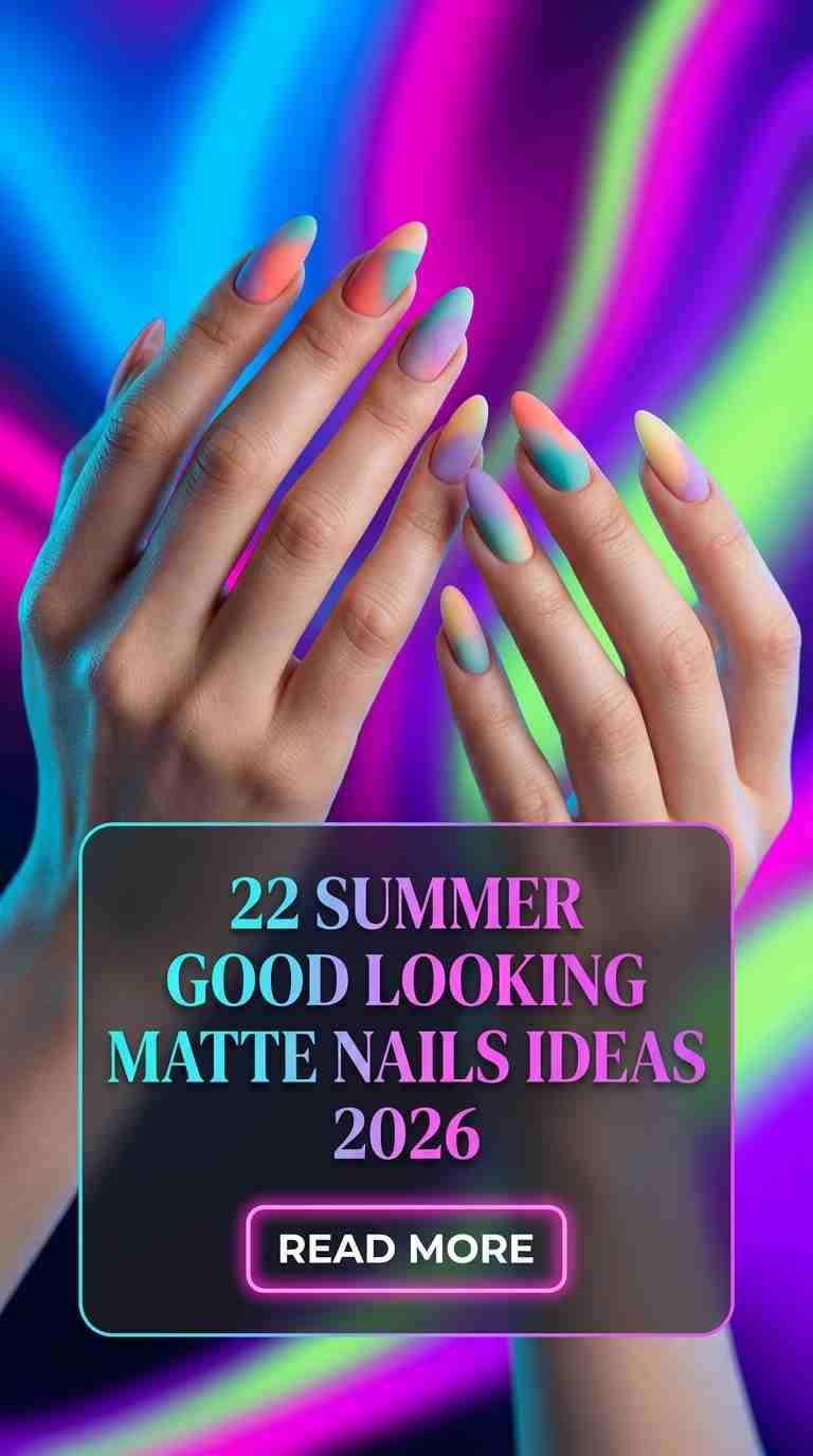 summer matte nails