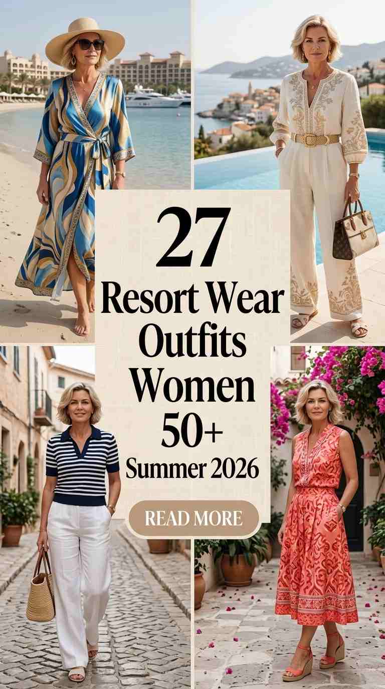 27 Resort Wear Outfits for Women Over 50 You’ll Love in Summer 2026 1 resort wear outfits