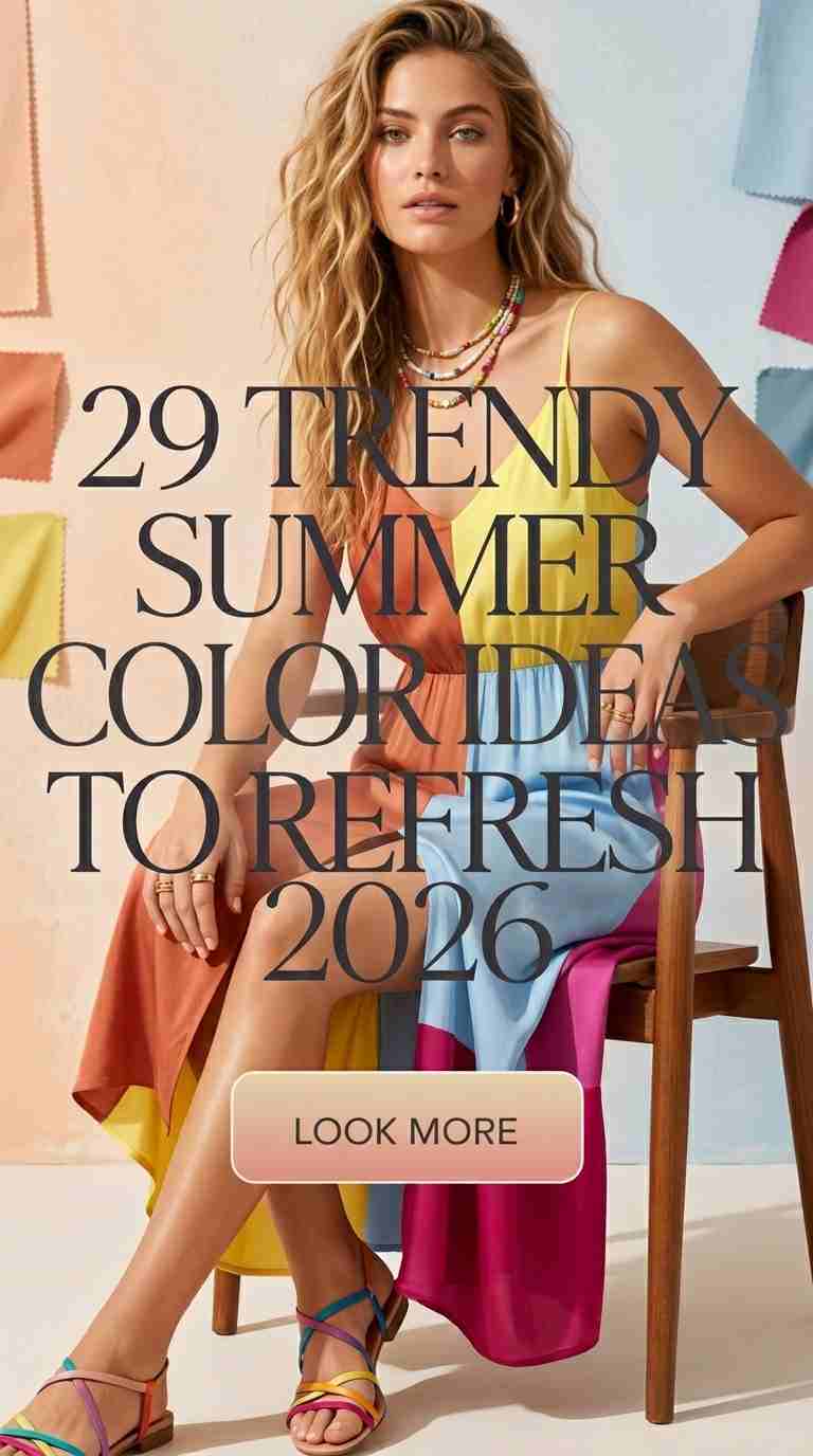 Chic Summer Color Trend Outfits Ideas for Women 2026 – 29 Looks to Try 10 chic summer color