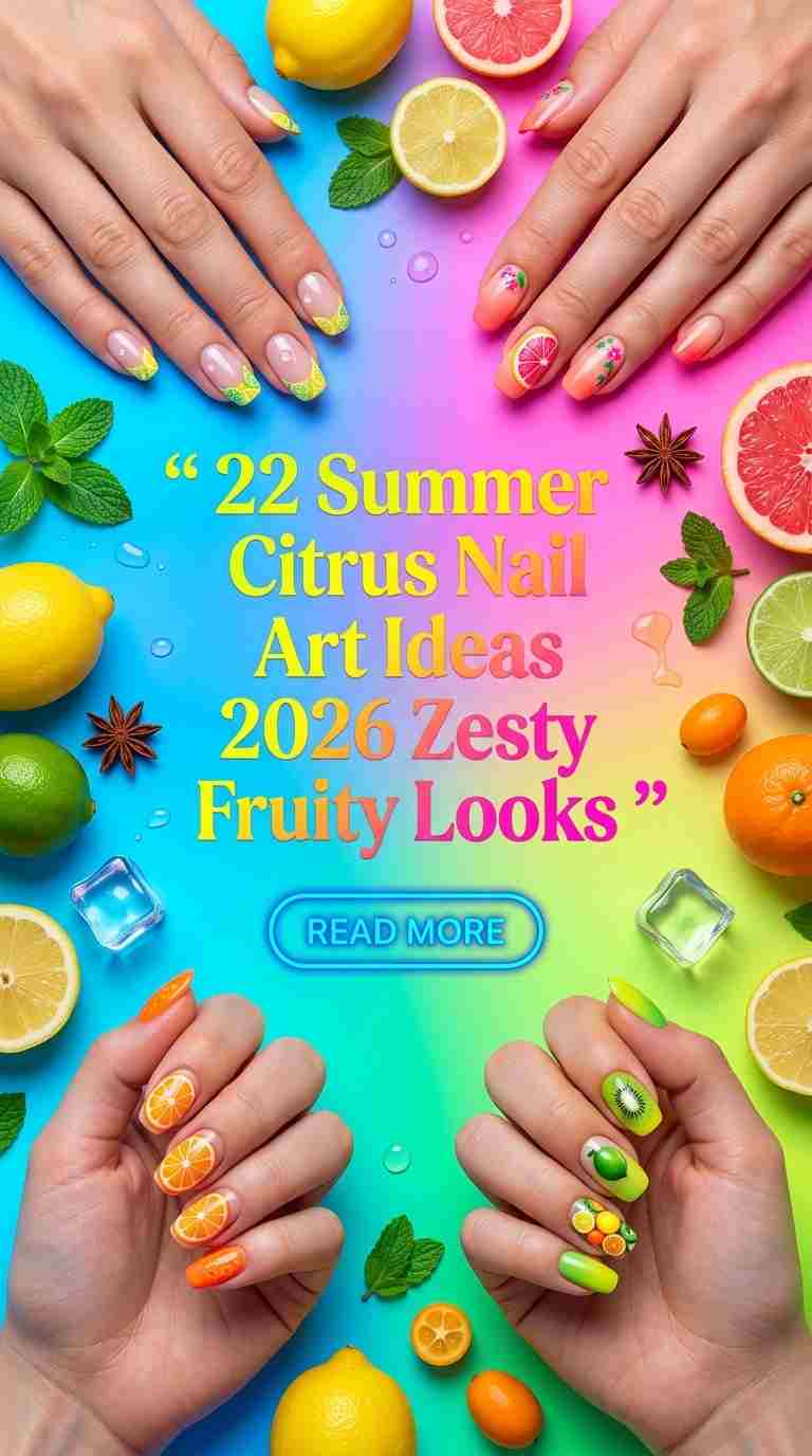 summer citrus nail