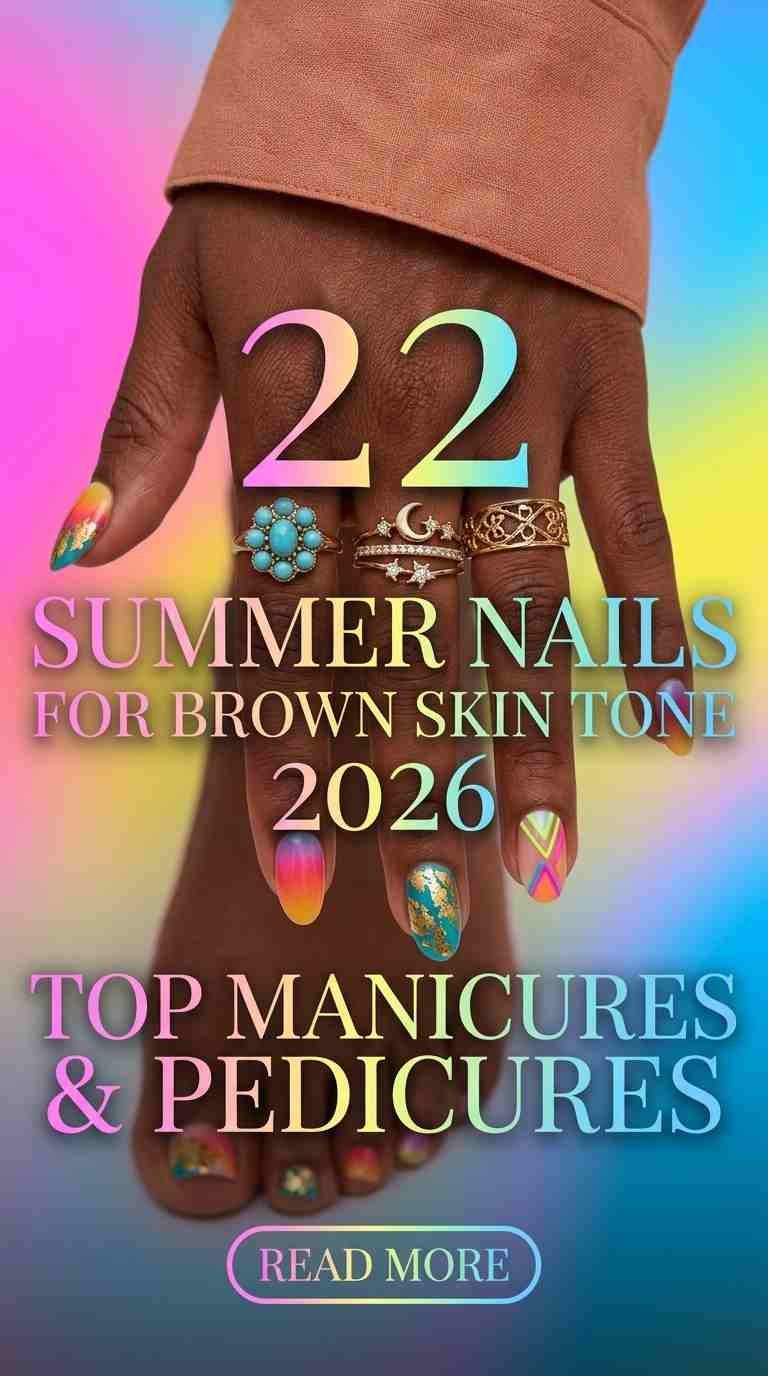 summer nails brown