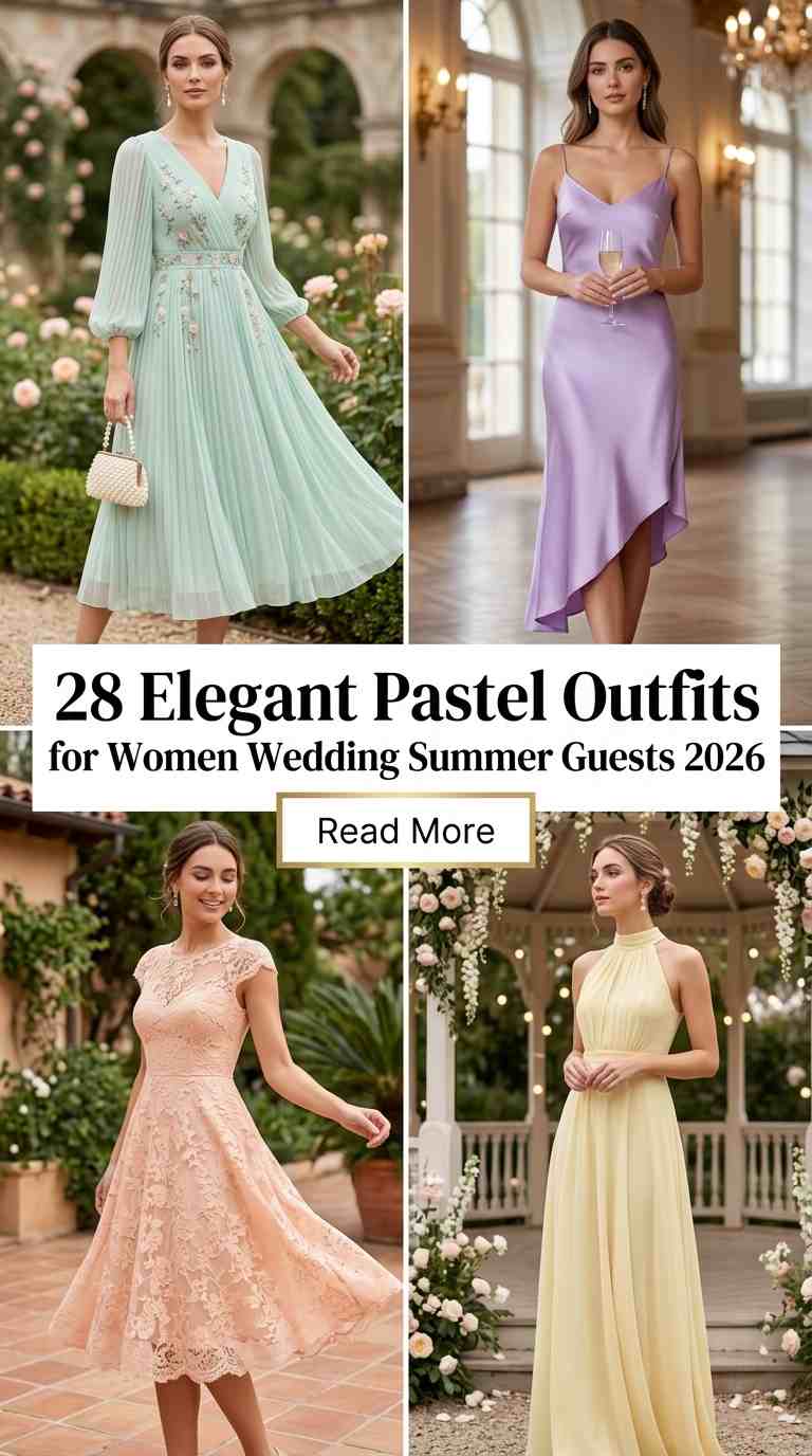 28 Elegant Pastel Outfits for Women Wedding Guests Summer 2026 4 elegant pastel outfits