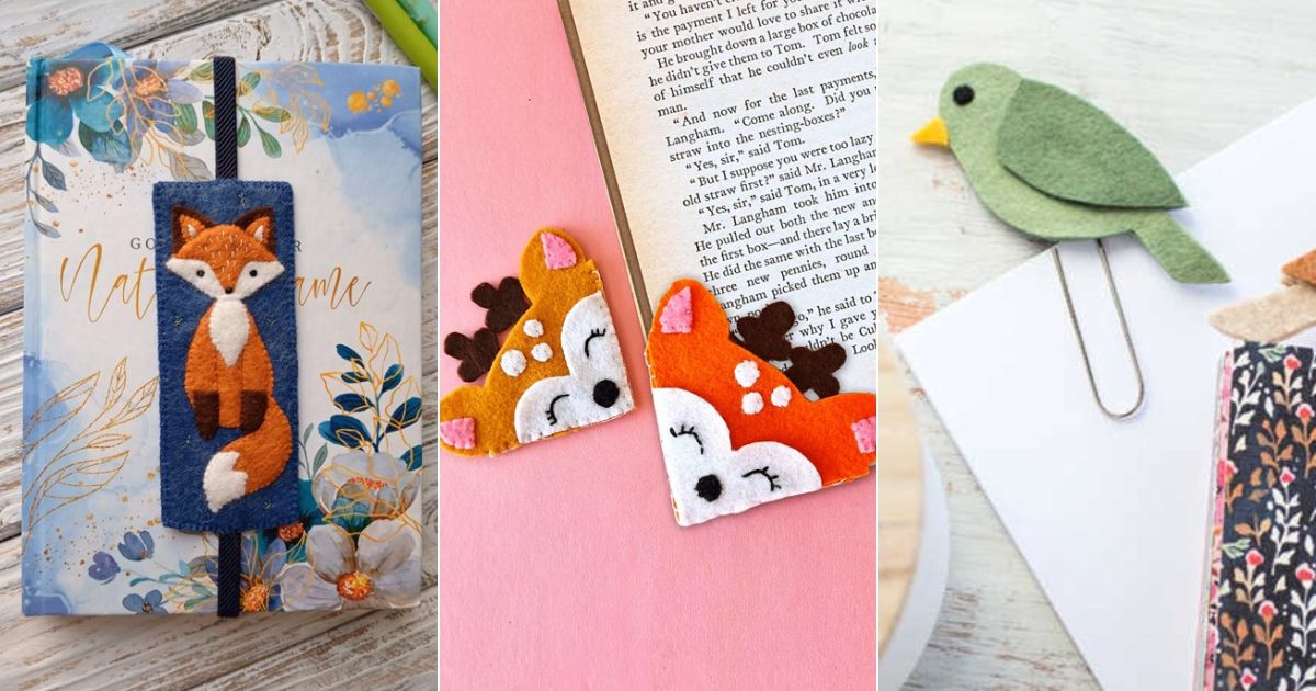 7 Animal Bookmark Free Sewing Patterns 6 animal bookmark free