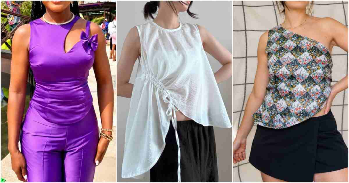 4 Asymmetrical Tie Top Free Sewing Patterns 5 asymmetrical tie top