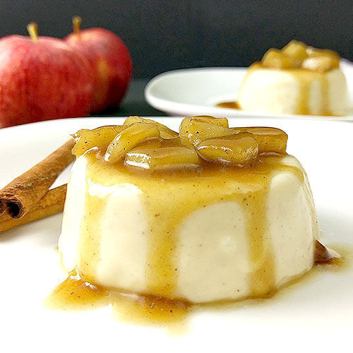 Probiotic Panna Cotta With Caramel Apple Drizzle 3 probiotic panna cotta