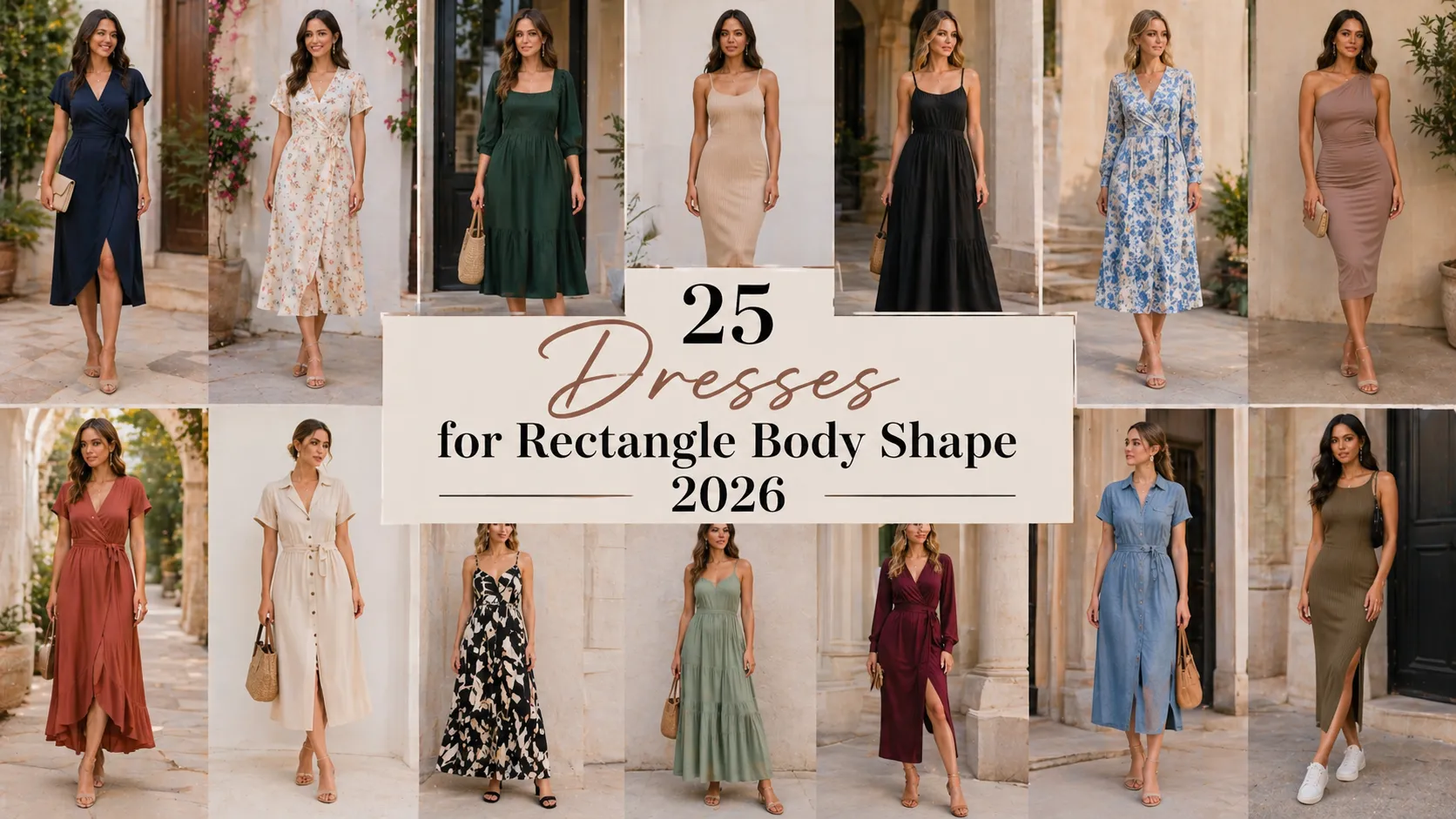 dresses rectangle body