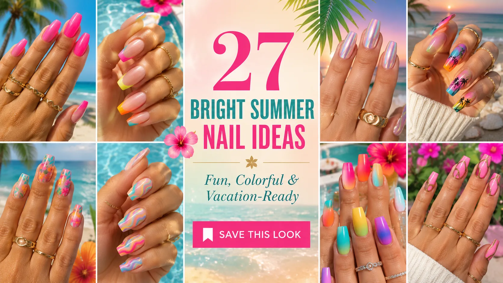 bright summer nail