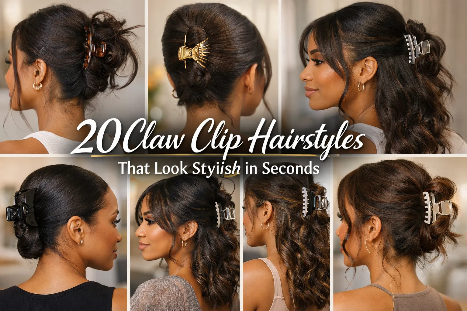claw clip hairstyles