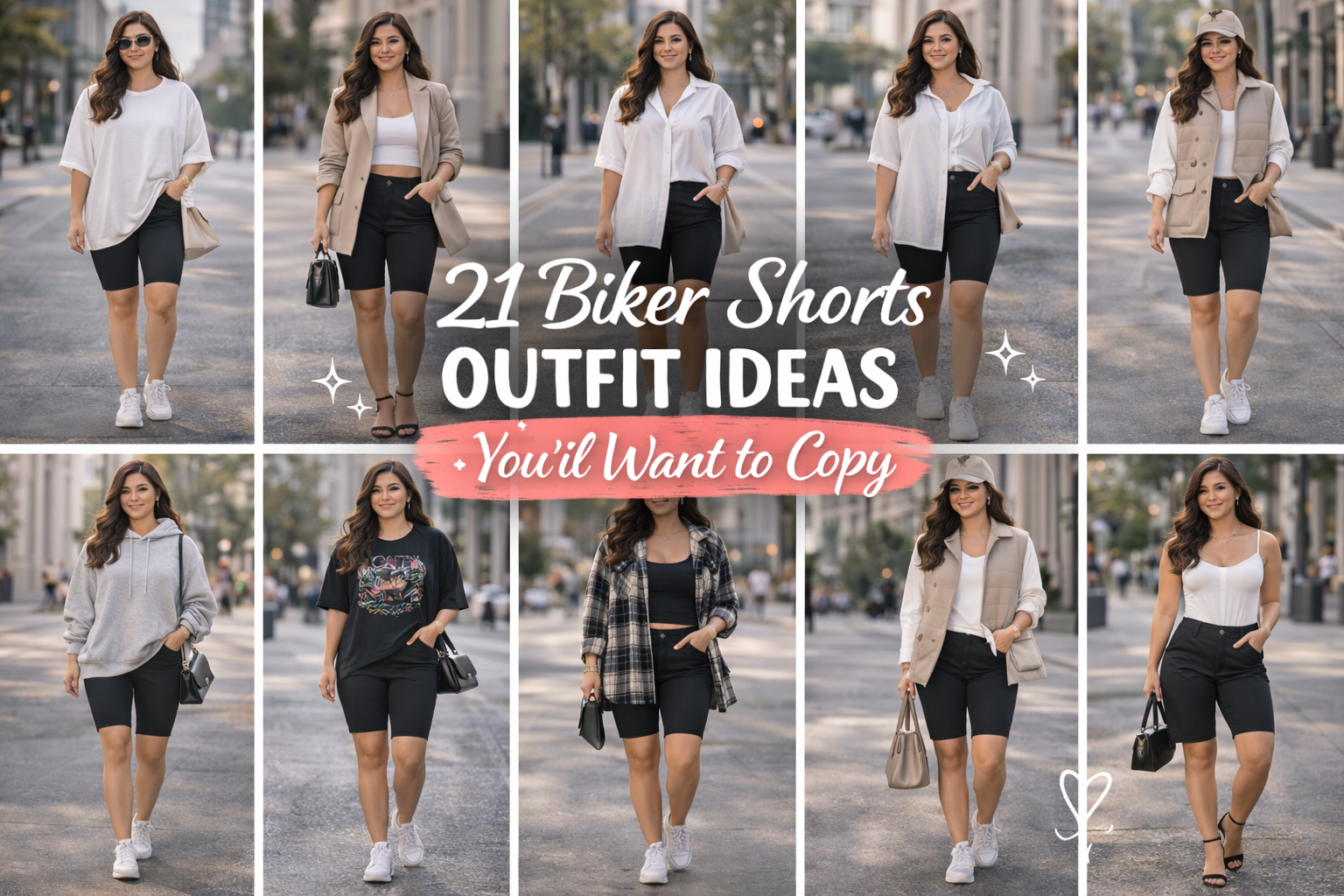 biker shorts outfit