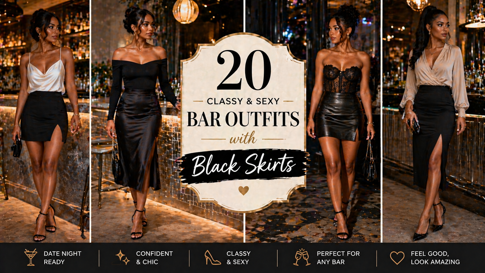 bar outfits black