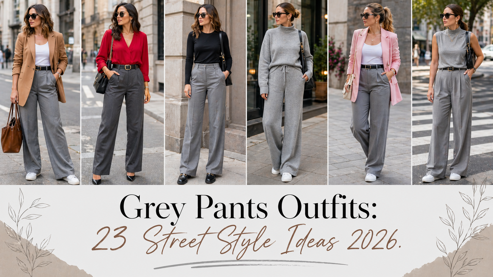 grey pants outfits