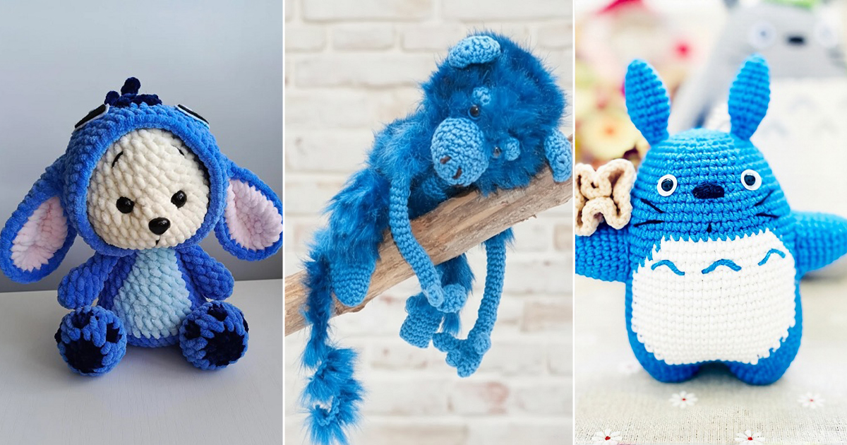 crochet blue toys