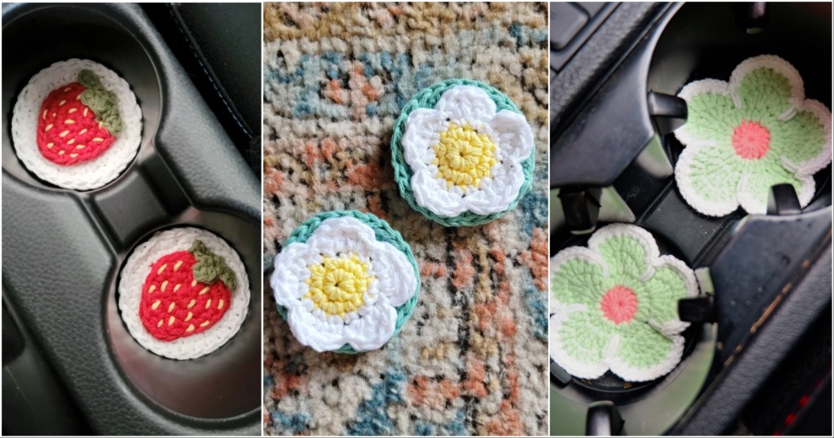 crochet car coaster