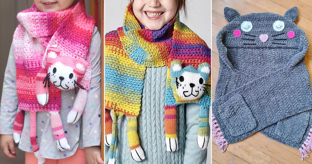 crochet cat scarf