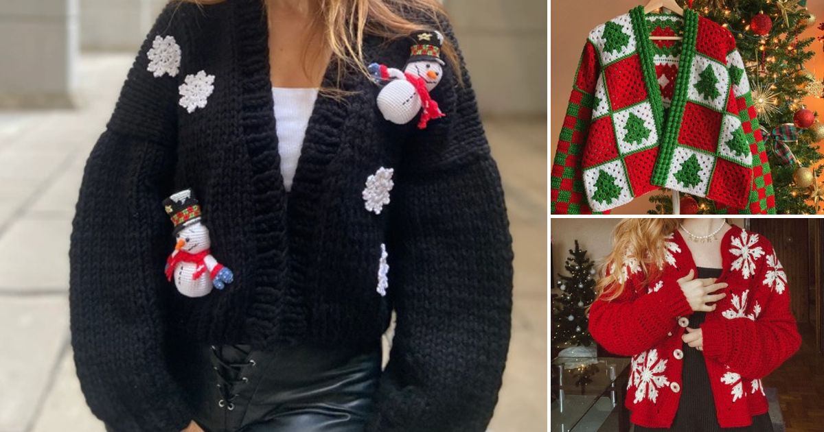8 Crochet Christmas Cardigan Free Patterns 2 crochet christmas cardigan