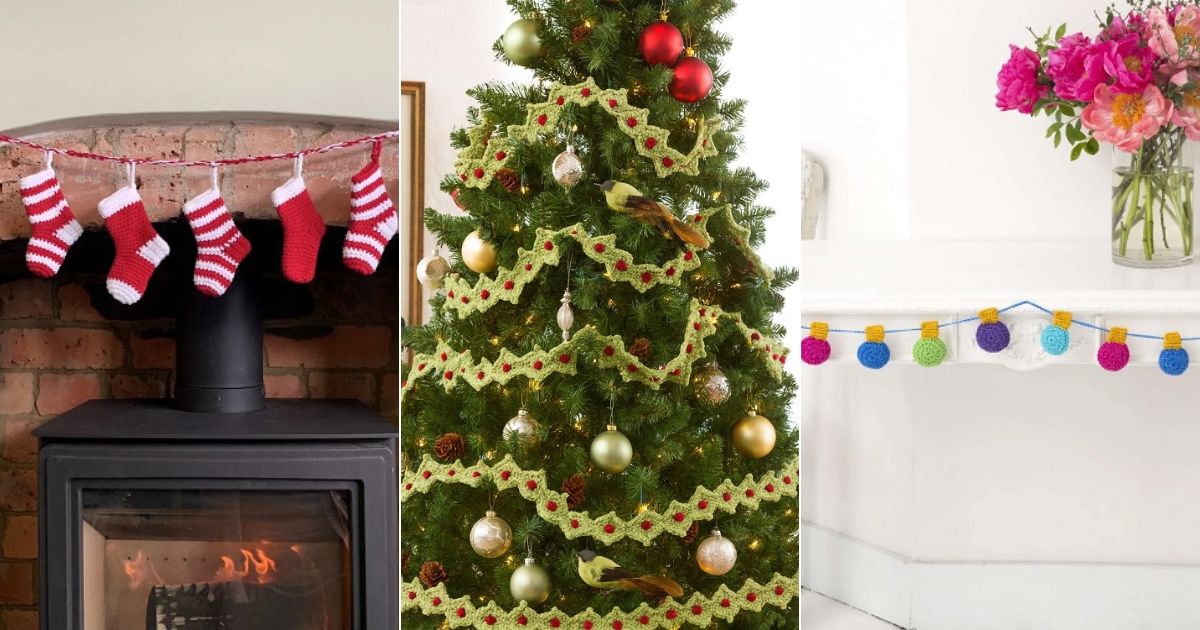12 Crochet Christmas Garland Free Patterns 8 crochet christmas garland