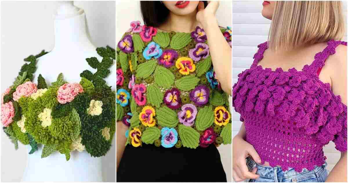 crochet floral fairy