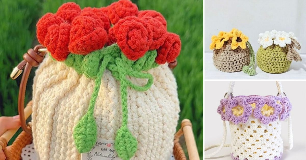 crochet flower bouquet