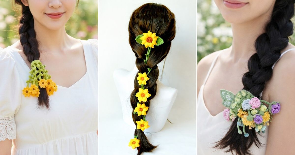 crochet hair tie