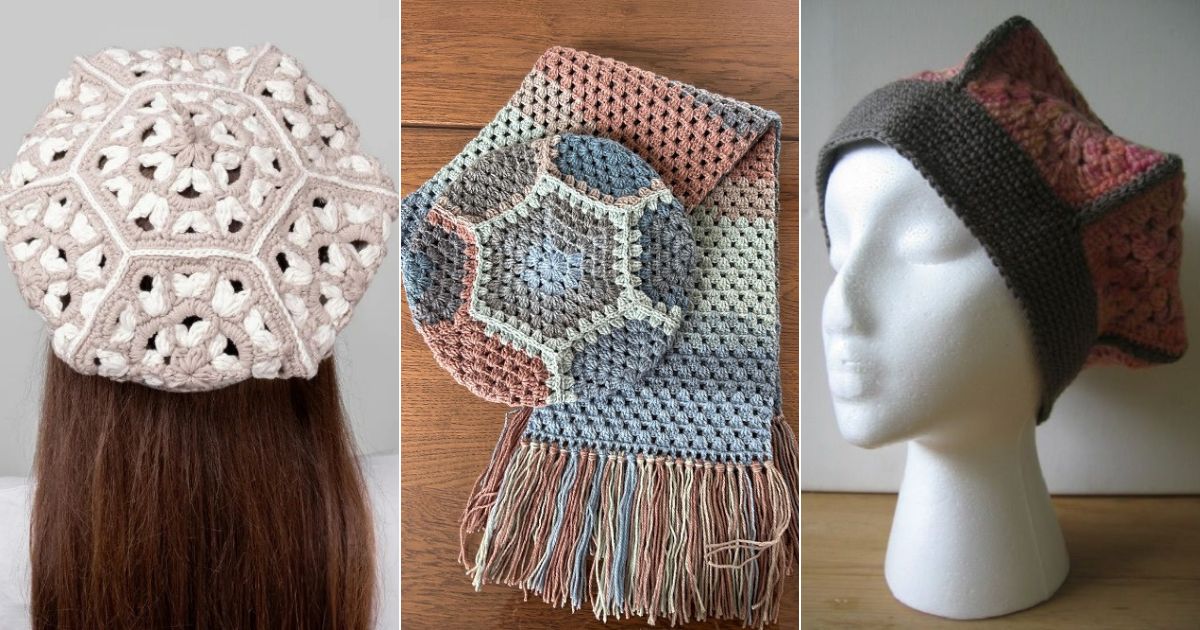 crochet hexagon hat