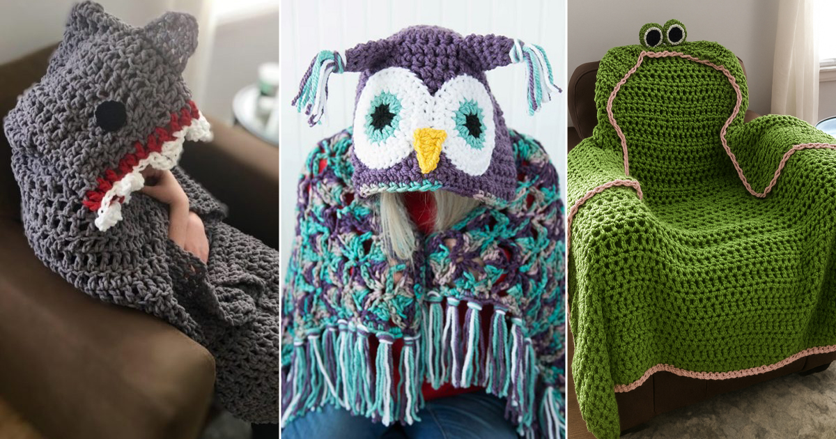 crochet hooded blanket