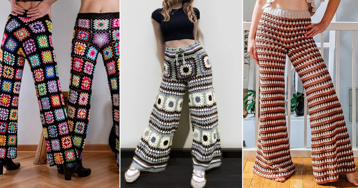 crochet oversized pants