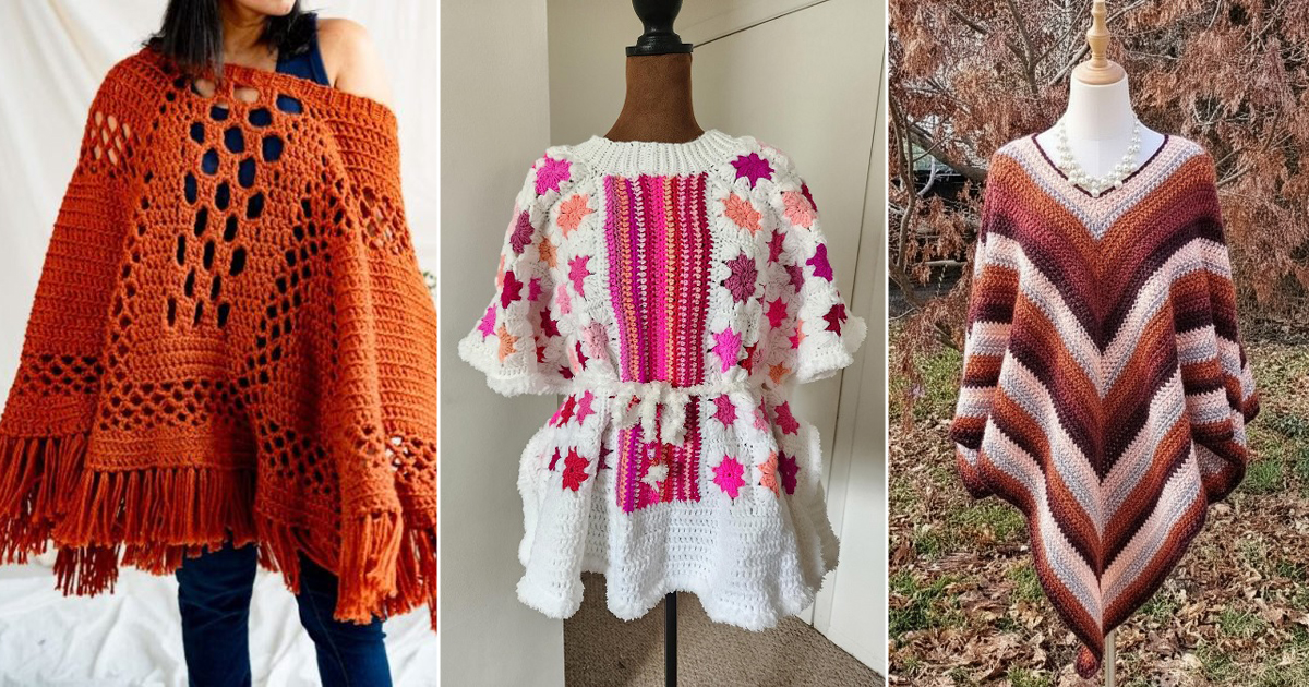 crochet oversized poncho