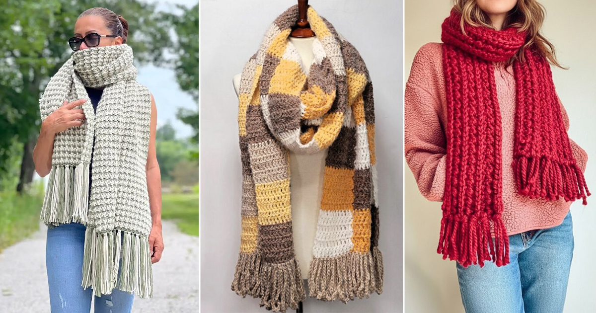 crochet oversized scarf